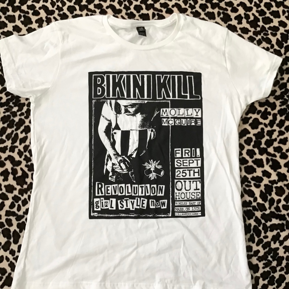 Bikini Kill vintage flyer t-shirt.